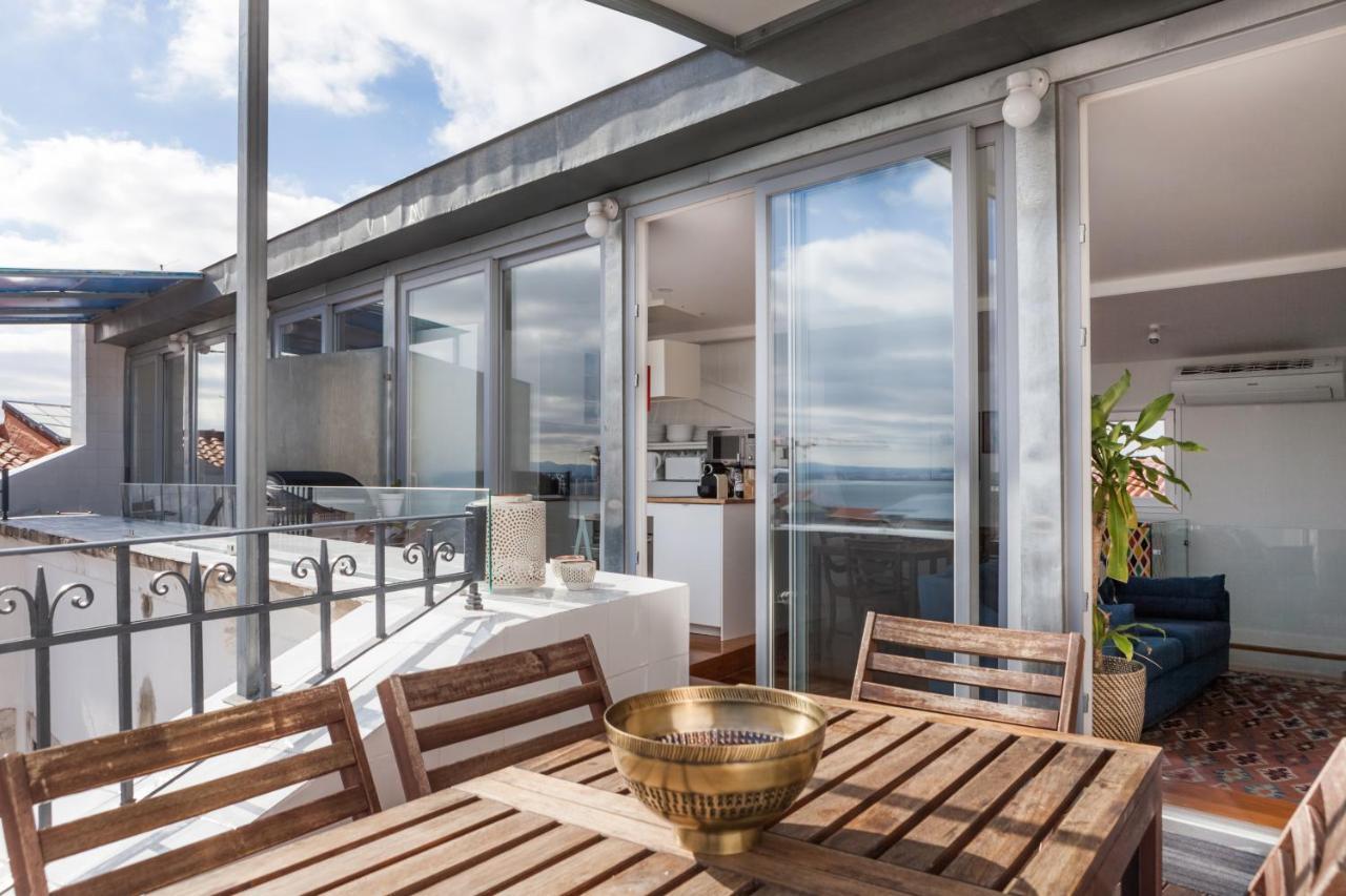 Amazing Rooftop Terrace With River And Historic City View 4 Bedrooms 4 Bathrooms Ac 19Th Century Building Chiado Lisboa Dış mekan fotoğraf