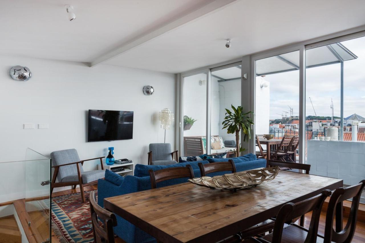Amazing Rooftop Terrace With River And Historic City View 4 Bedrooms 4 Bathrooms Ac 19Th Century Building Chiado Lisboa Dış mekan fotoğraf