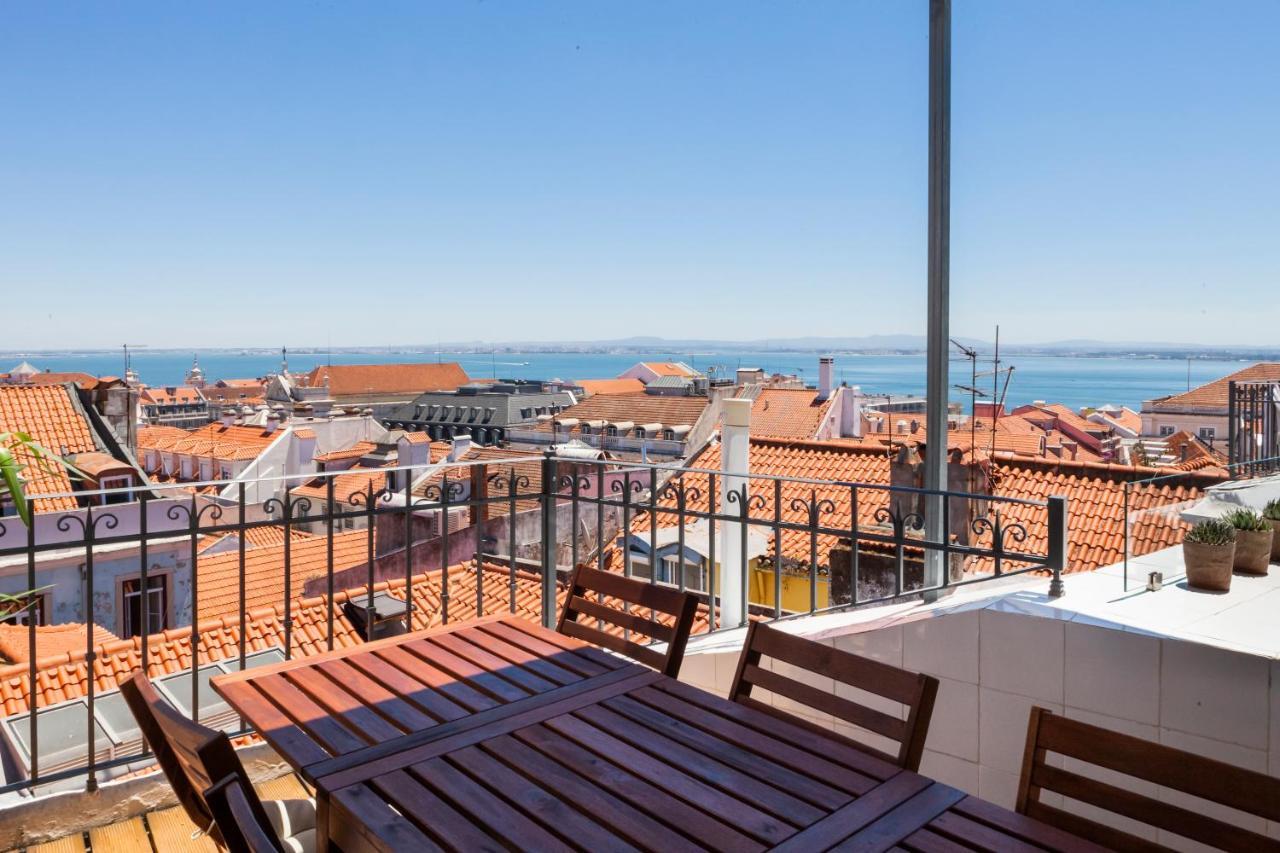 Amazing Rooftop Terrace With River And Historic City View 4 Bedrooms 4 Bathrooms Ac 19Th Century Building Chiado Lisboa Dış mekan fotoğraf
