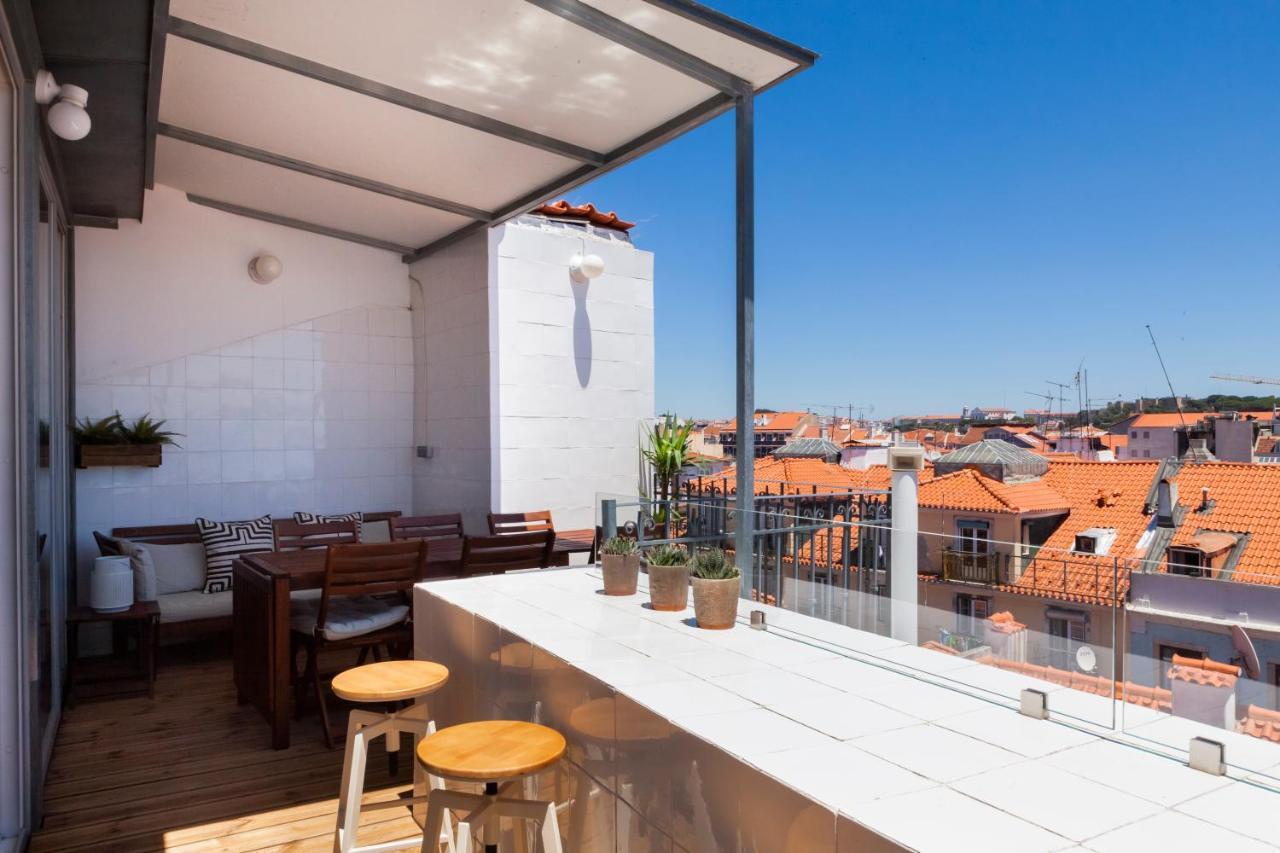 Amazing Rooftop Terrace With River And Historic City View 4 Bedrooms 4 Bathrooms Ac 19Th Century Building Chiado Lisboa Dış mekan fotoğraf